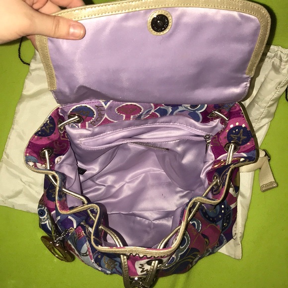 **COACH** 🌼POPPY🌸 BACKPACK/ PURSE **BNWOT** - Picture 3 of 8